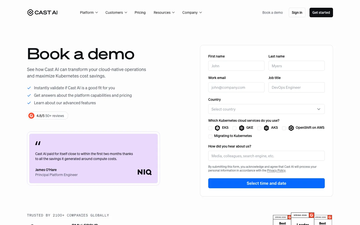 cast.ai - Book a demo Screenshot Preview