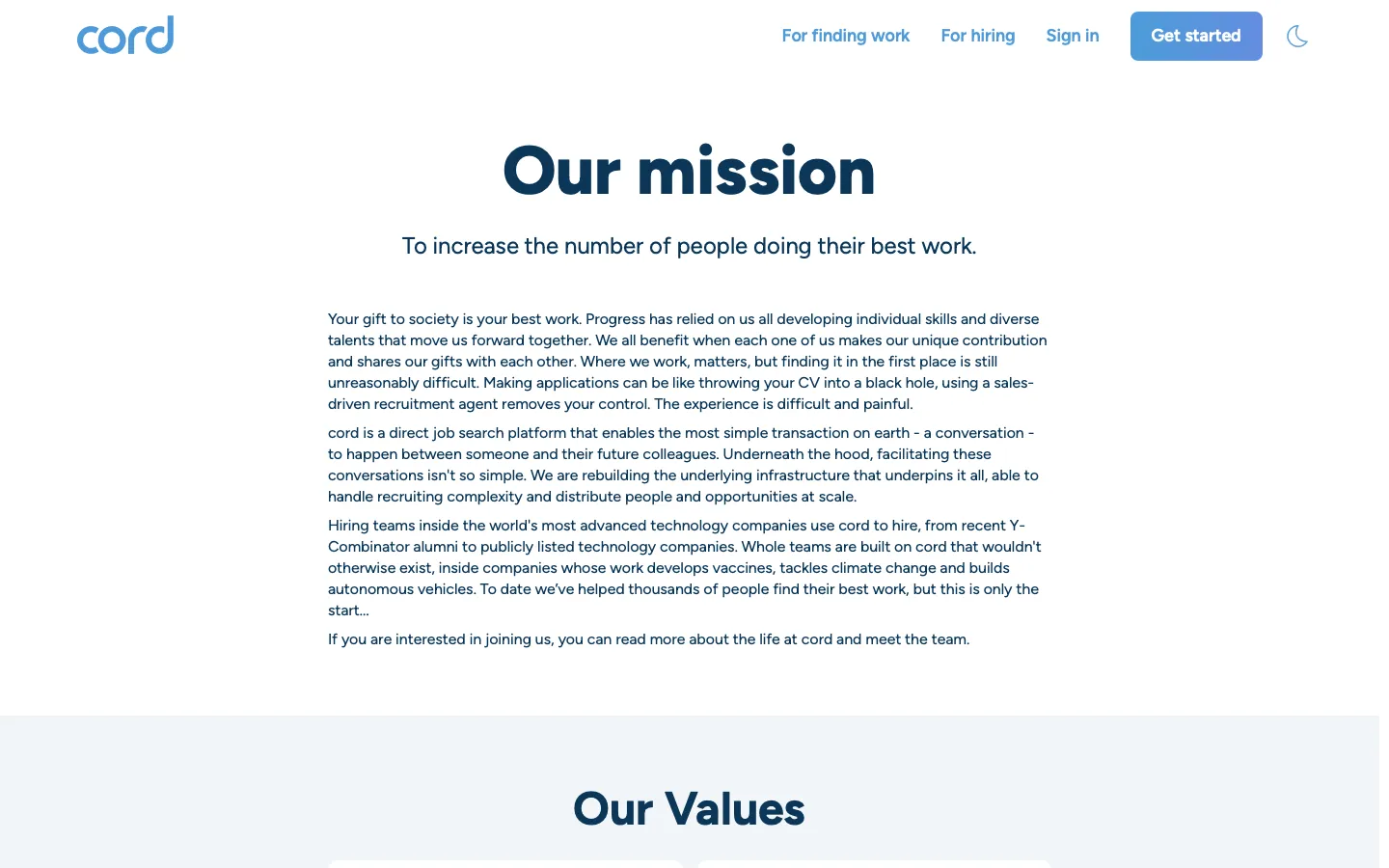 cord.com - About Screenshot Preview