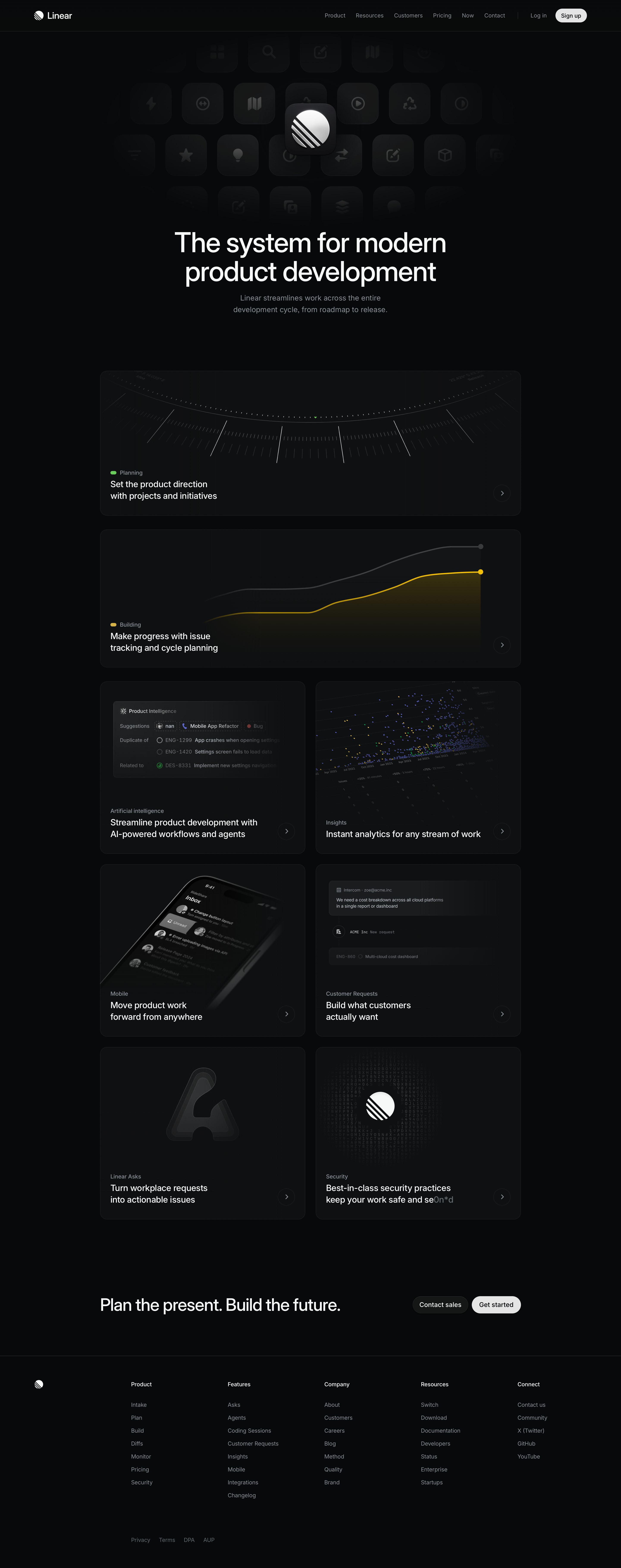 linear.app - Features – Linear - Desktop - Sun Aug 02 2026 16:13:24 GMT+0000 (Coordinated Universal Time) Screenshot