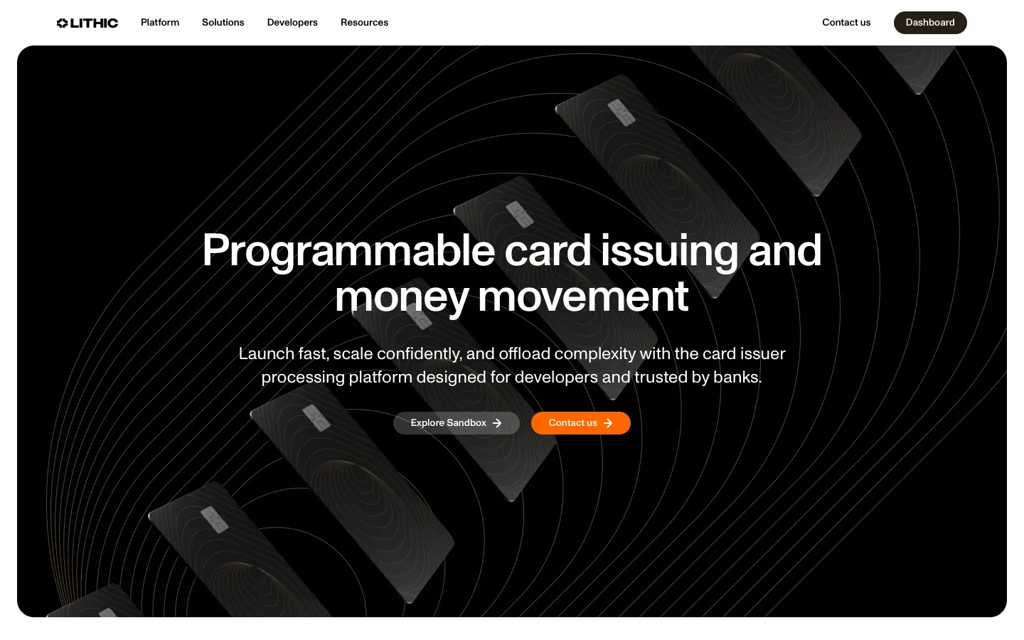 lithic.com - Landing Screenshot Preview