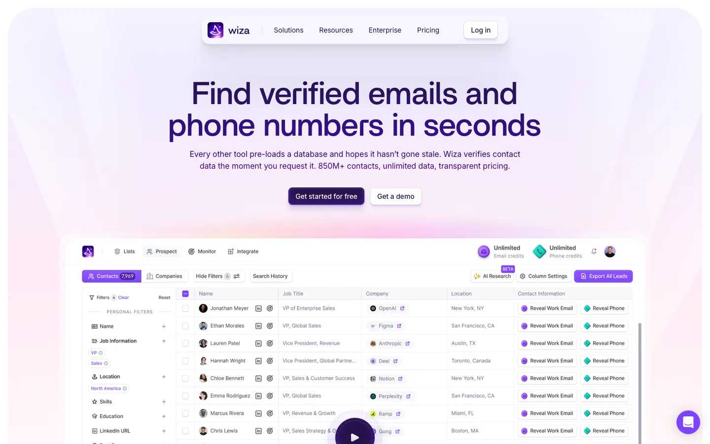 wiza.co - Landing Screenshot Preview