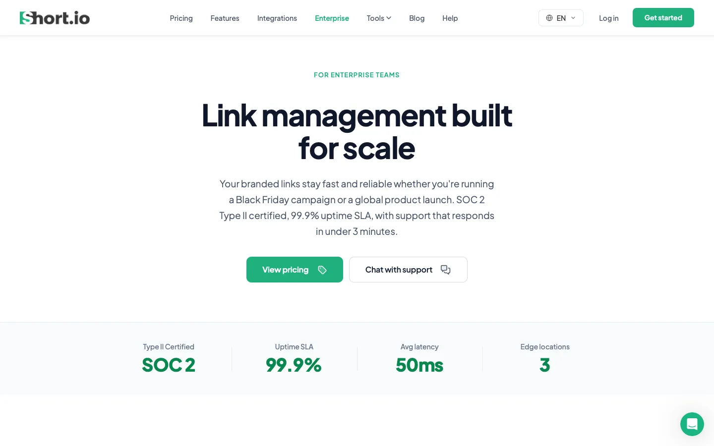 short.io - Enterprise Screenshot Preview