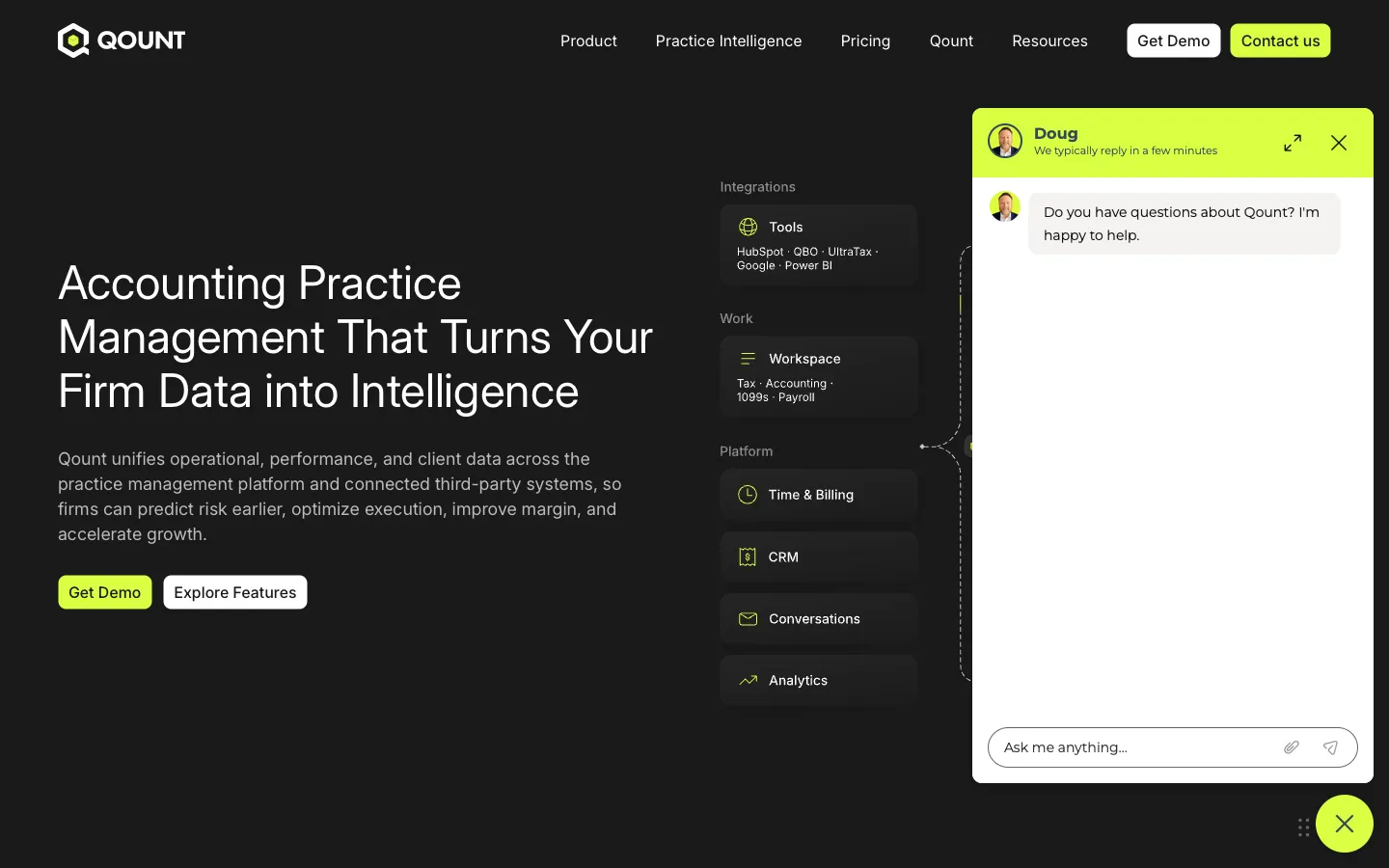 qount.io - Landing Screenshot Preview