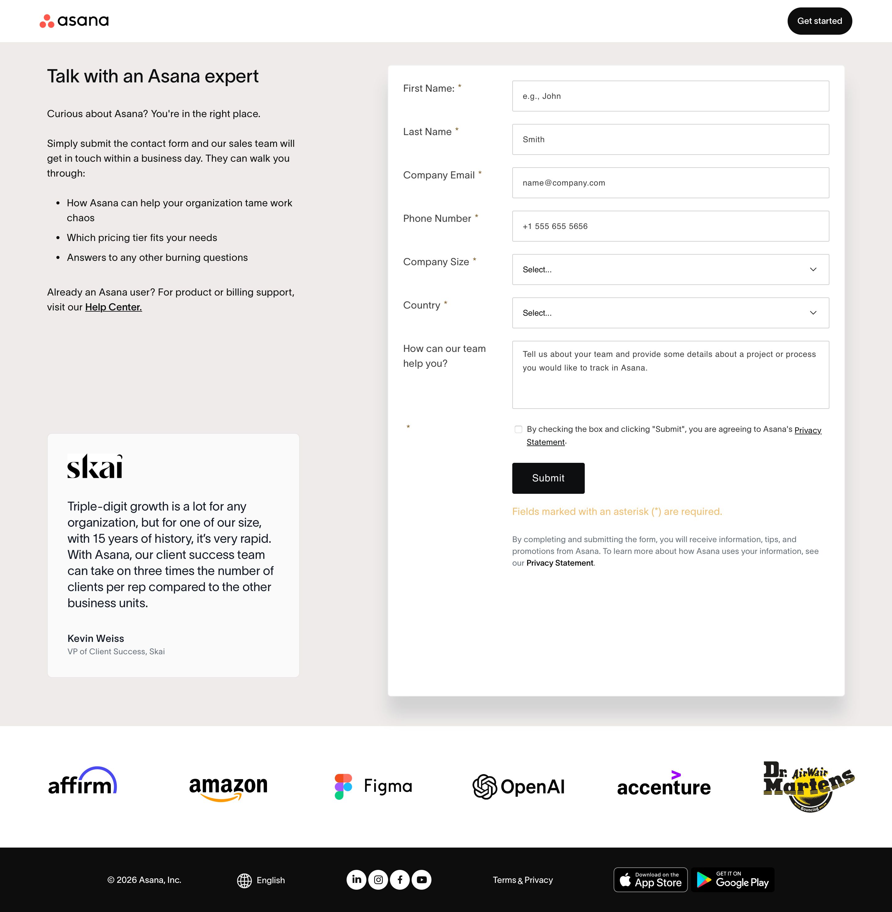 asana.com - Contact our Sales Team • Asana - Desktop - Thu Aug 06 2026 03:53:15 GMT+0000 (Coordinated Universal Time) Screenshot