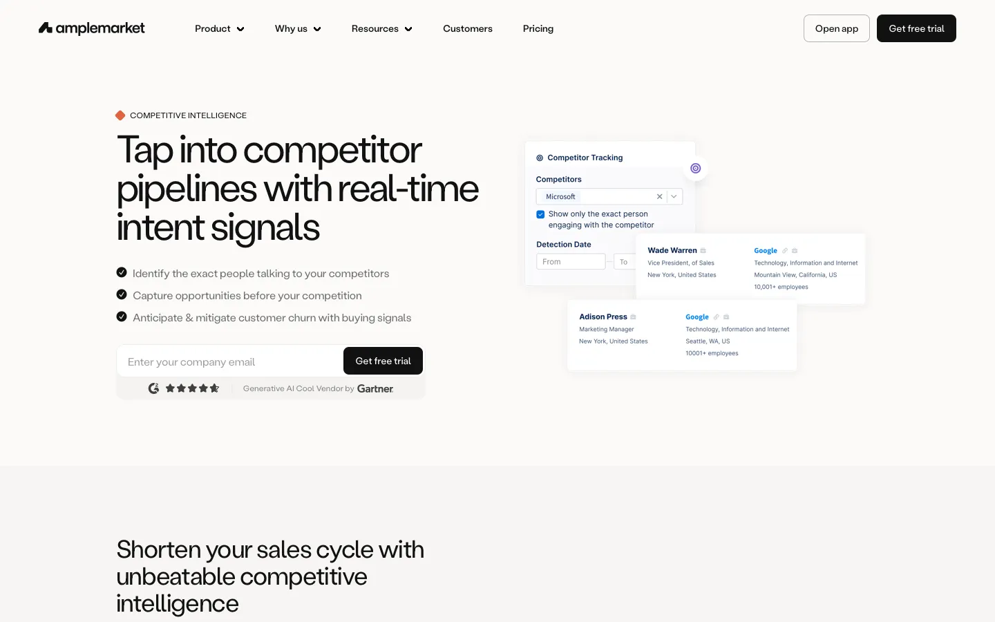 amplemarket.com - Product Screenshot Preview
