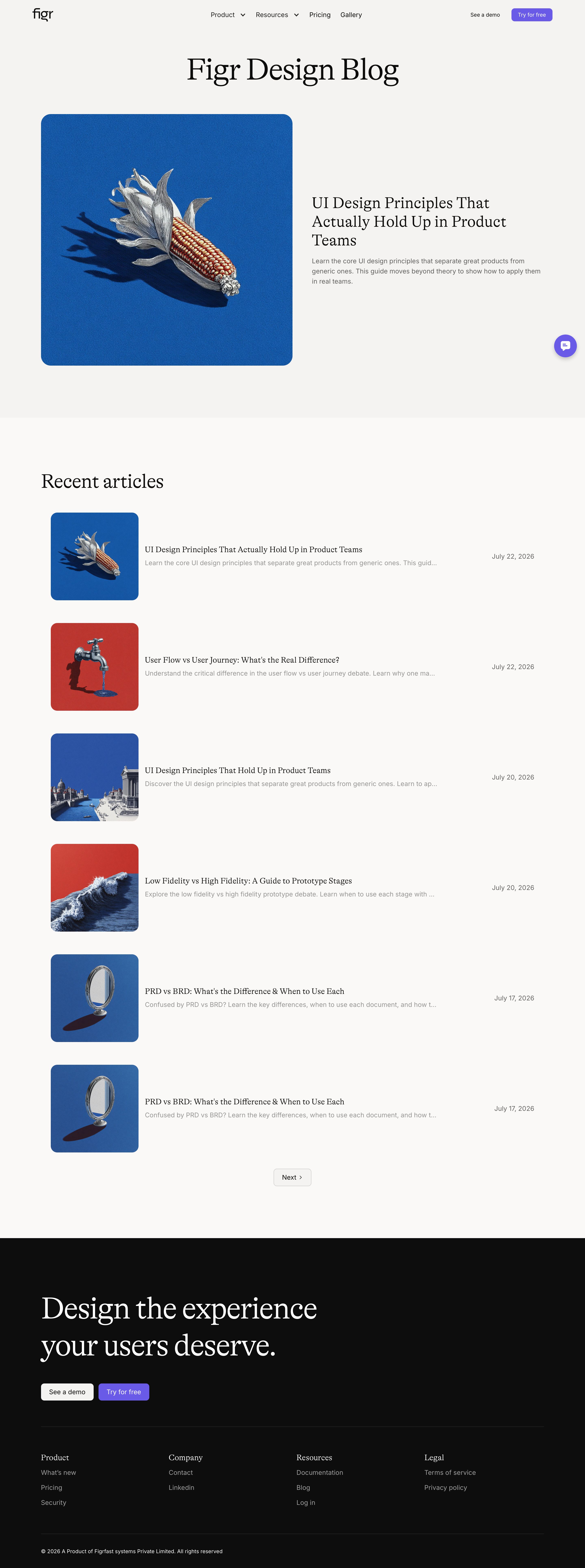 figr.design - Product Design & AI Insights | Figr Blog - Desktop Screenshot