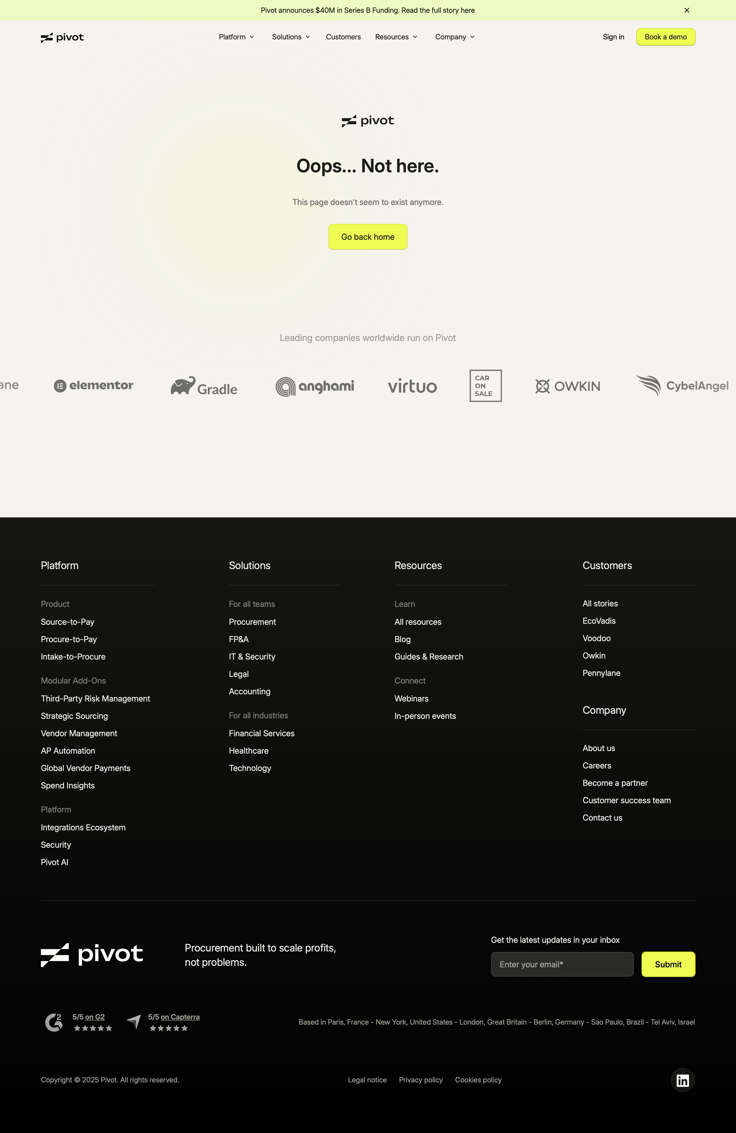 pivotapp.ai - Not Found - Desktop Screenshot