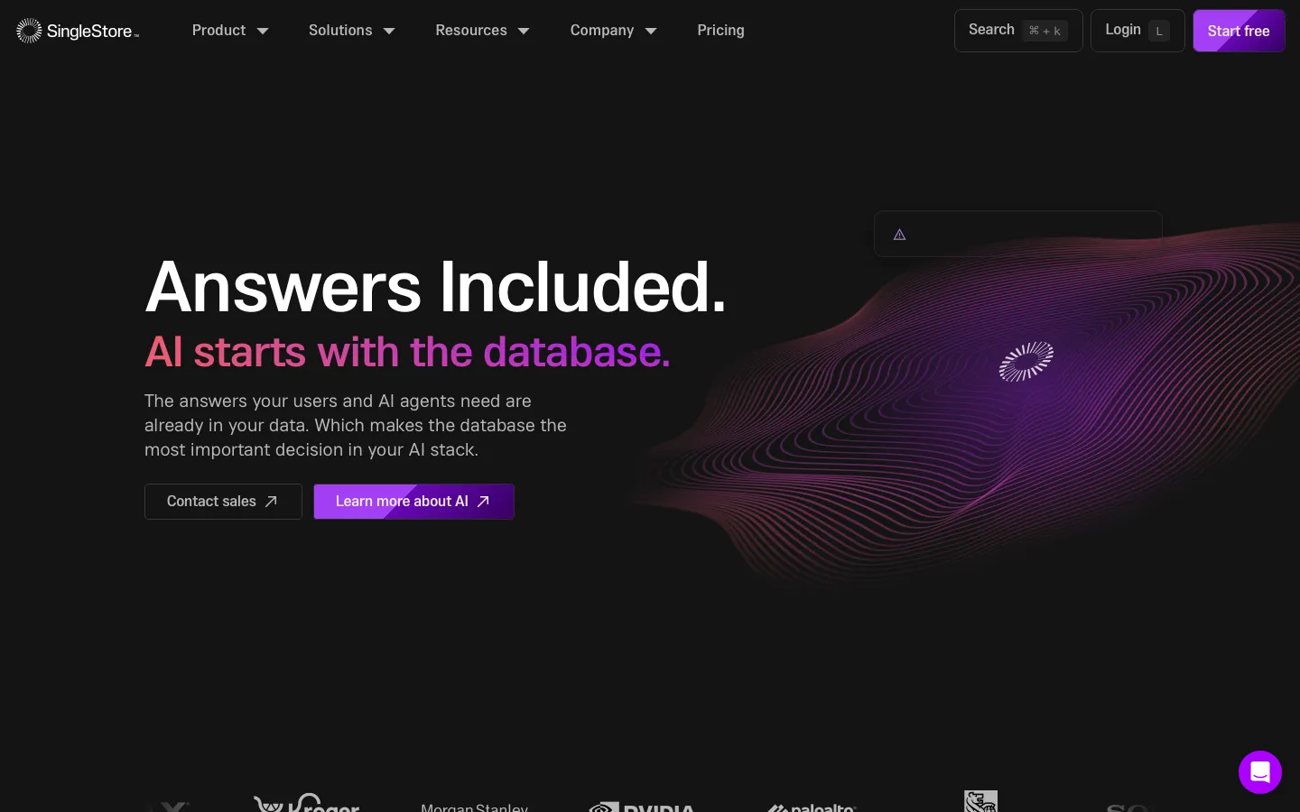 singlestore.com - Landing Screenshot Preview
