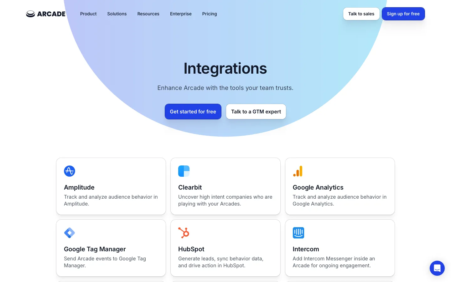 arcade.software - Integrations Screenshot Preview
