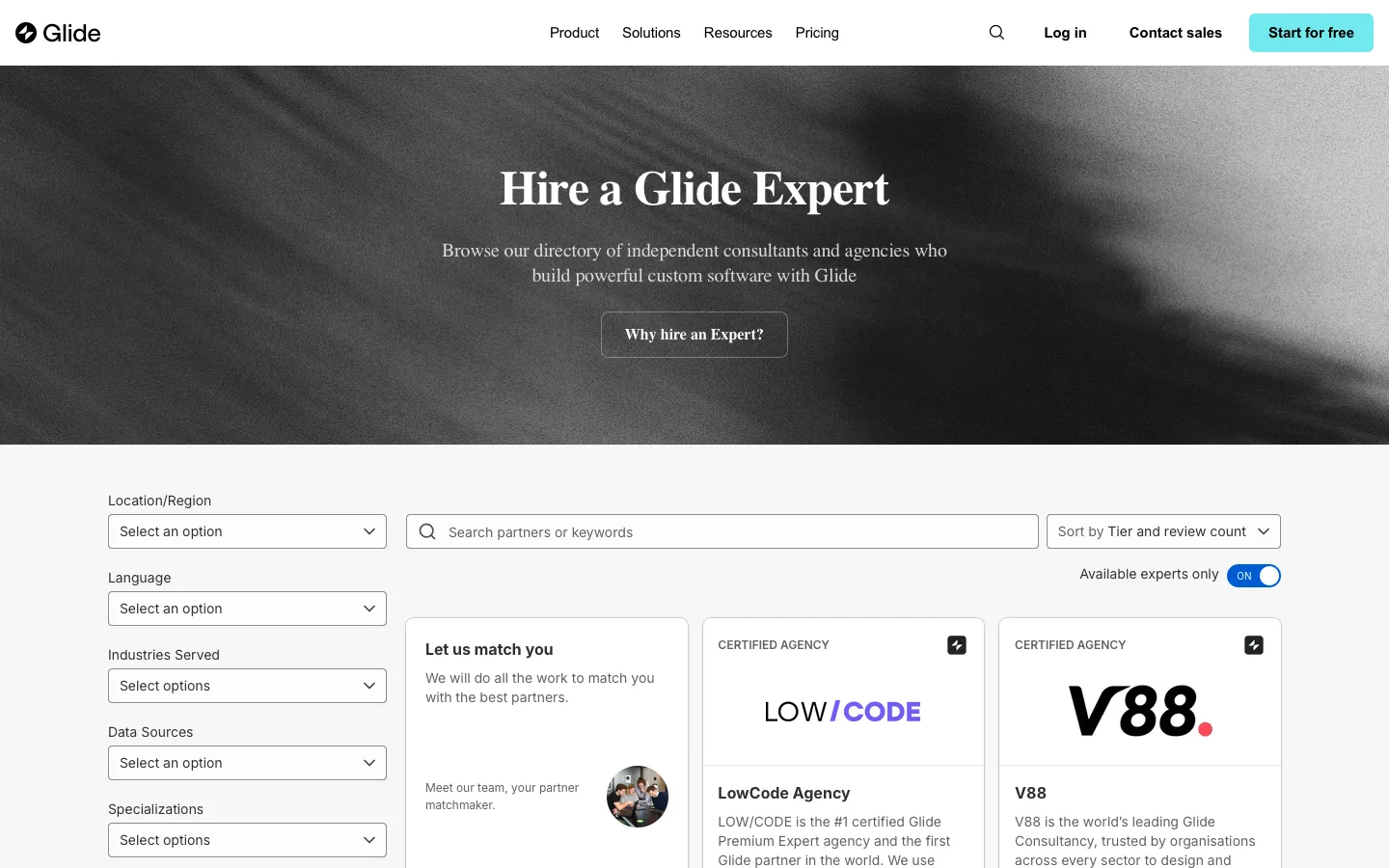 glideapps.com - Experts Screenshot Preview