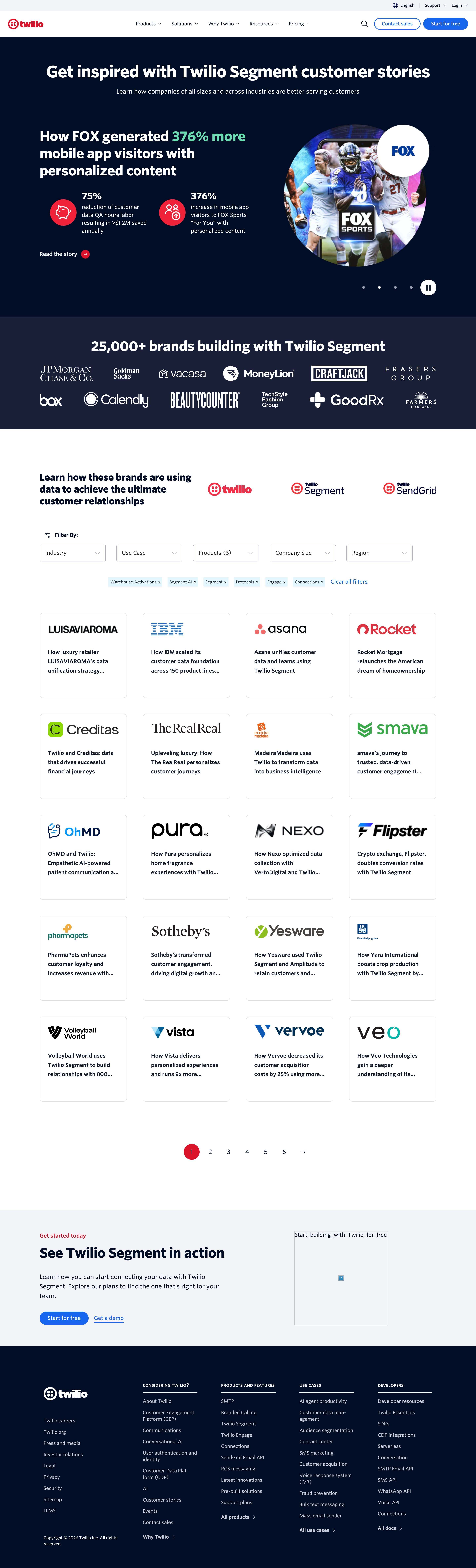 segment.com - Segment Customer Stories | Twilio - Desktop - Sun Aug 02 2026 20:35:51 GMT+0000 (Coordinated Universal Time) Screenshot