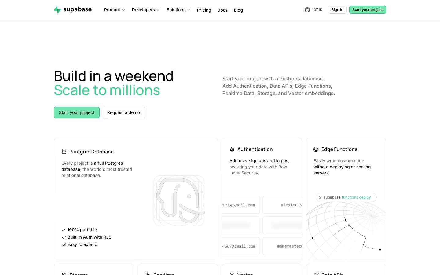 supabase.com - Landing Screenshot Preview