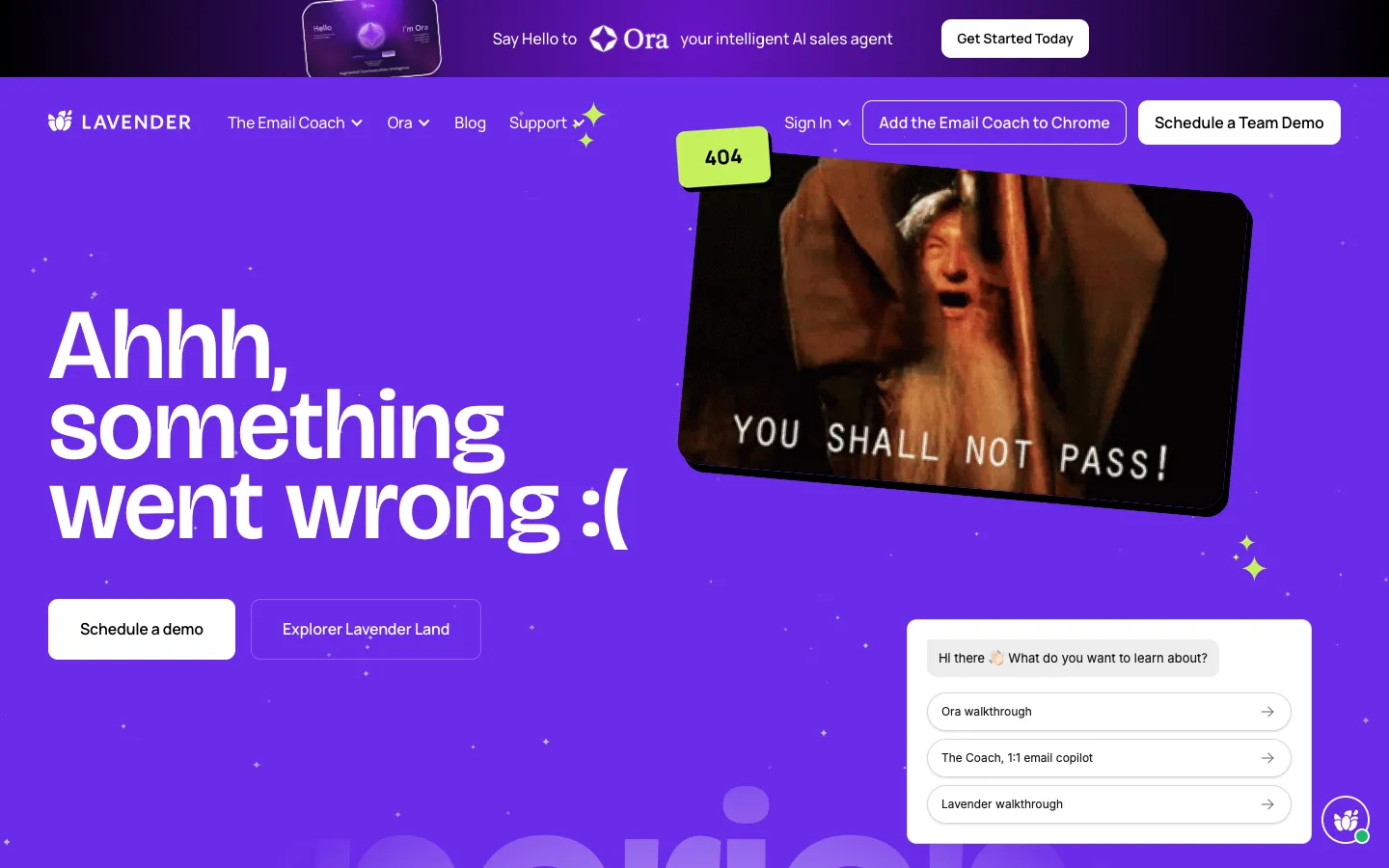 lavender.ai - 404 Screenshot Preview