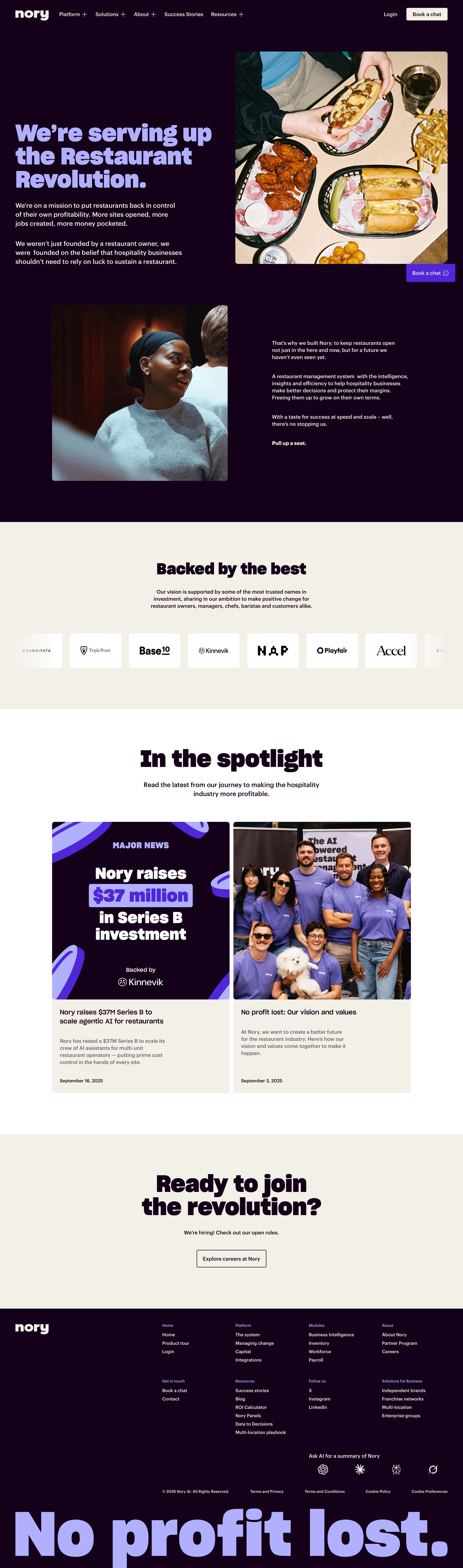 nory.ai - About Nory | AI Restaurant Management Platform | Our Story - Desktop - Sun Aug 02 2026 19:52:17 GMT+0000 (Coordinated Universal Time) Screenshot