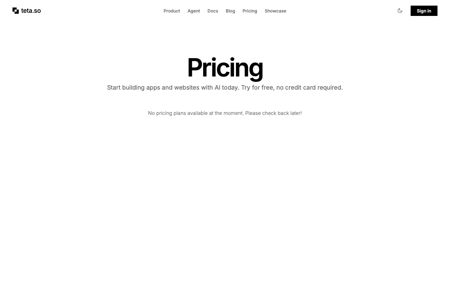 teta.so - Pricing Screenshot Preview