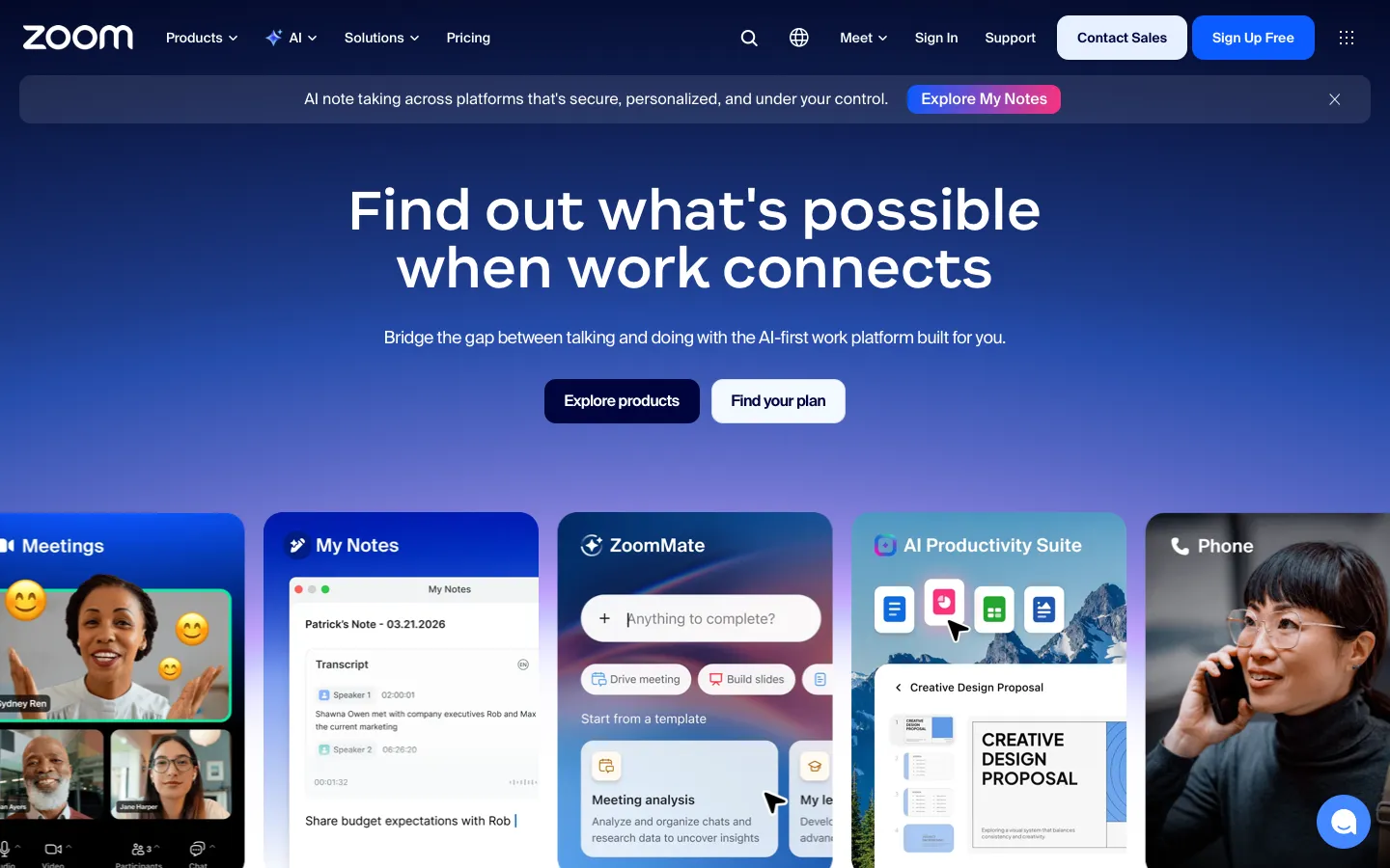 zoom.us - Landing Screenshot Preview