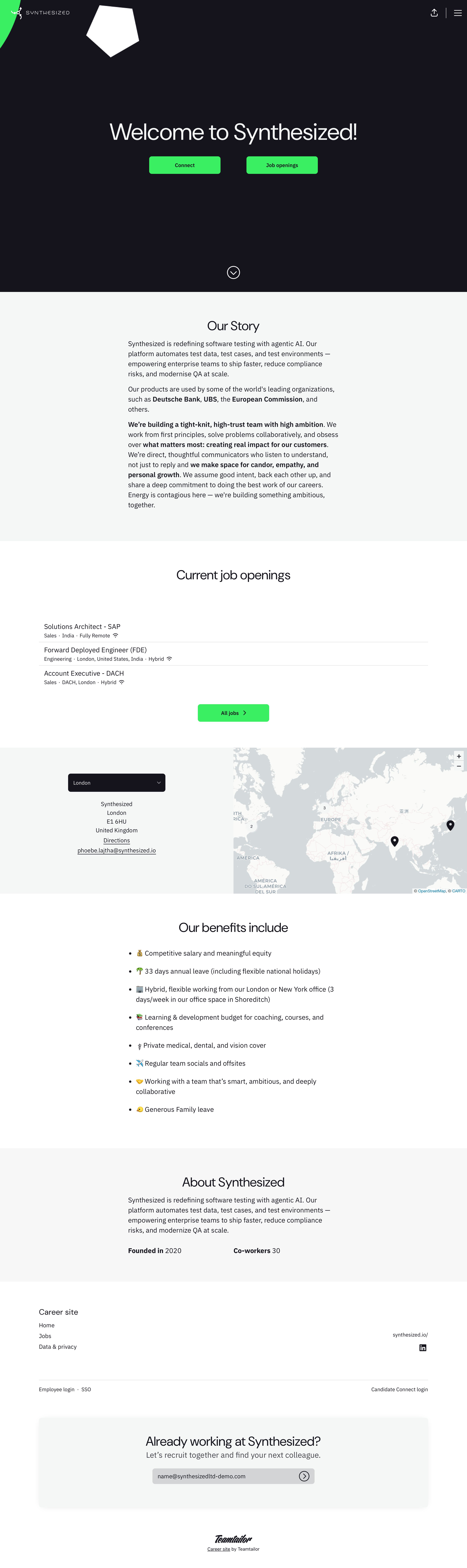 synthesized.io - Welcome to Synthesized! - Synthesized - Desktop - Tue Aug 04 2026 05:21:53 GMT+0000 (Coordinated Universal Time) Screenshot