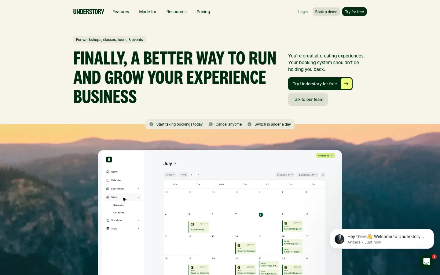 understory.io - Landing Screenshot Preview