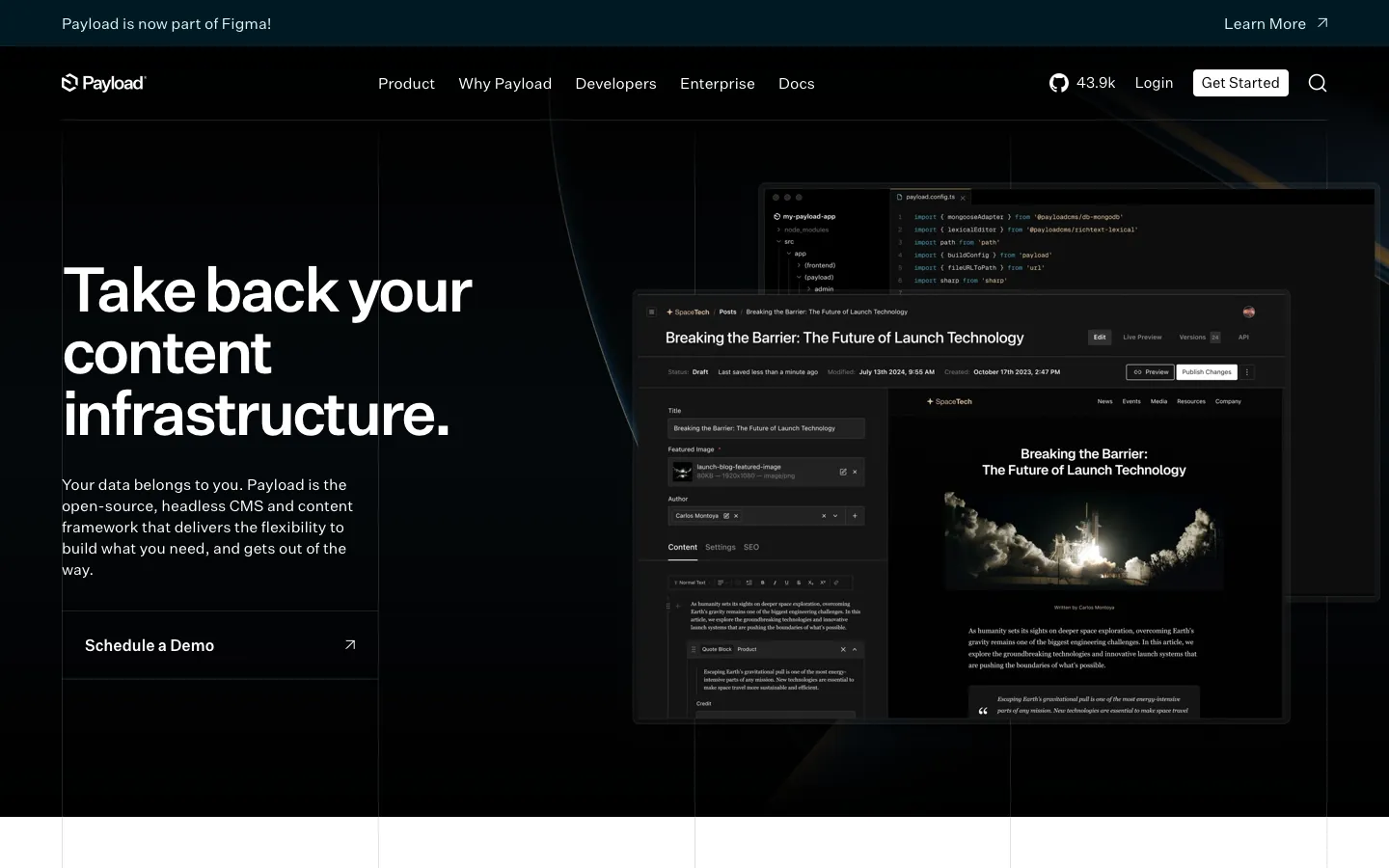 payloadcms.com - Enterprise Screenshot Preview