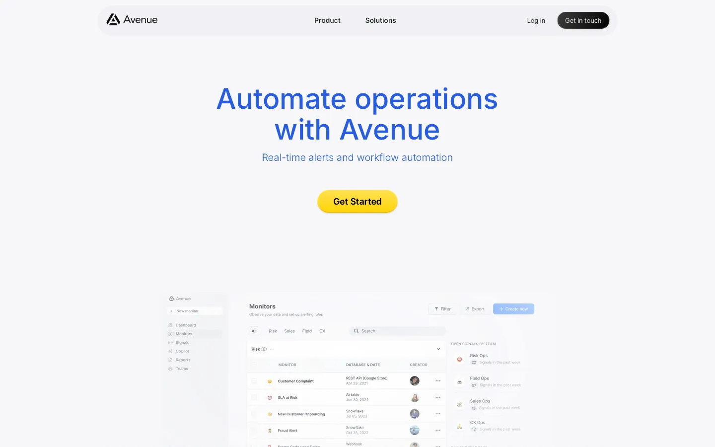 avenue.so - Landing Screenshot Preview