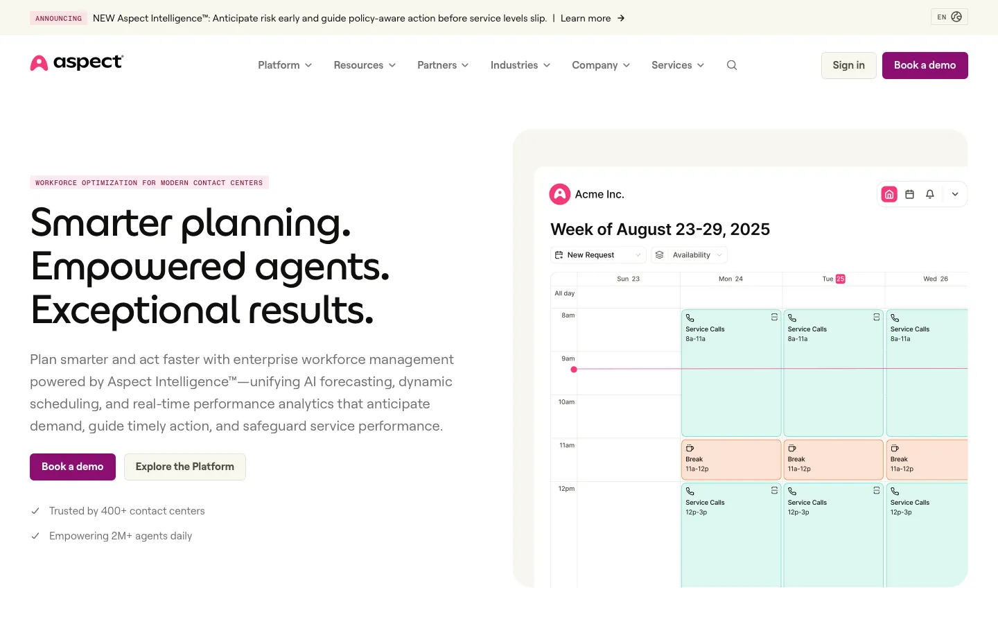 aspect.com - Landing Screenshot Preview